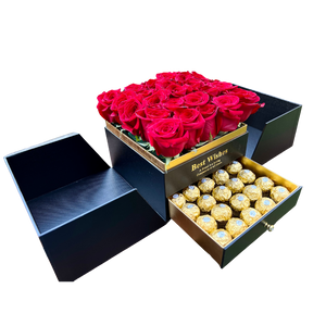CAJA PREMIUM de Rosas y Bombones