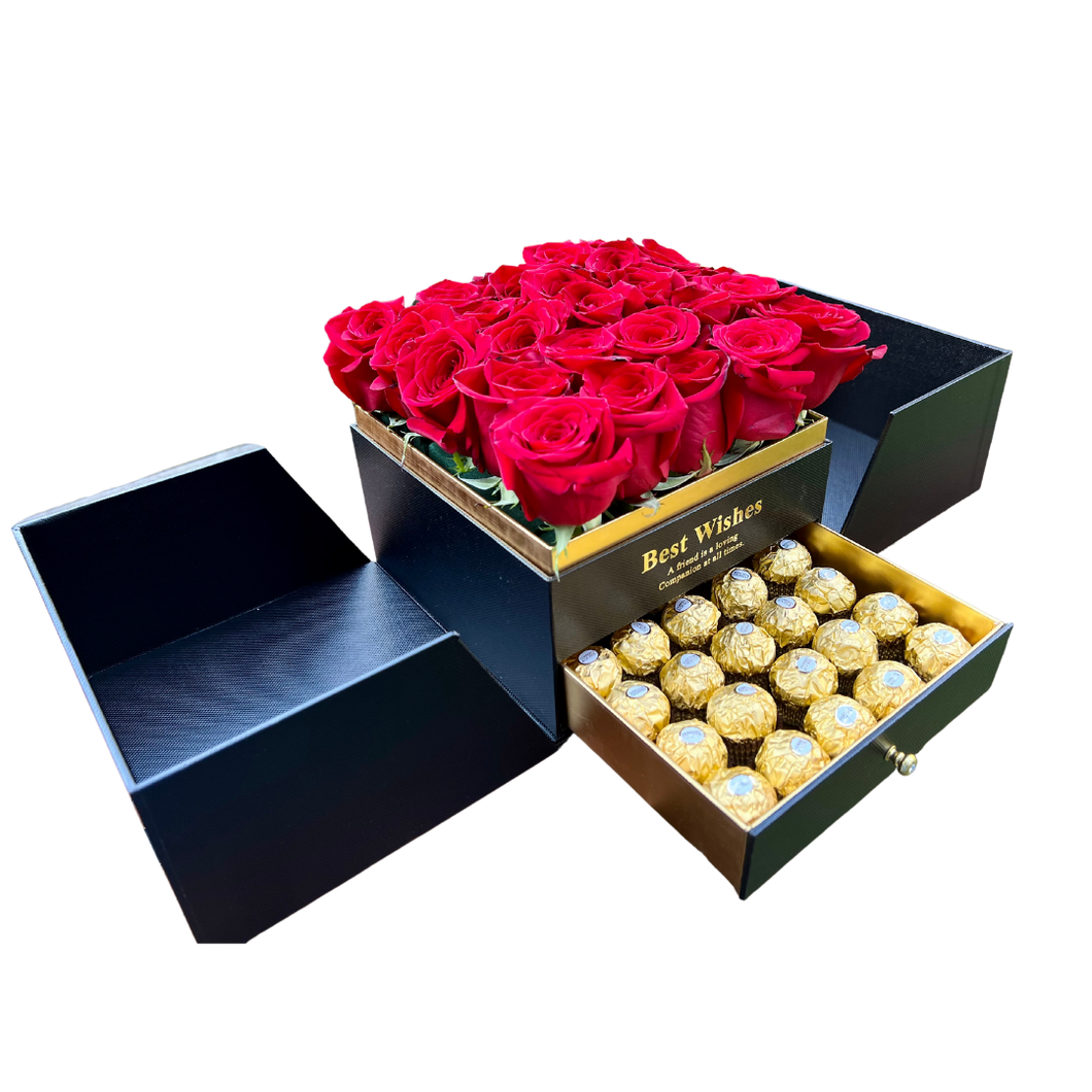 CAJA PREMIUM de Rosas y Bombones