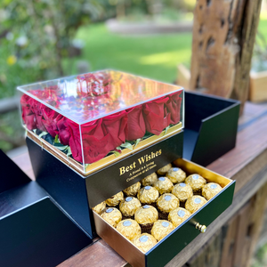 CAJA PREMIUM de Rosas y Bombones