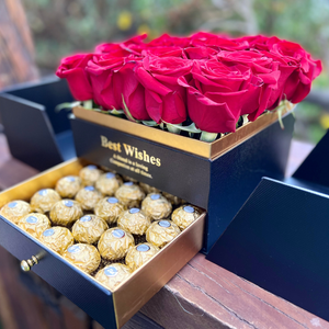CAJA PREMIUM de Rosas y Bombones